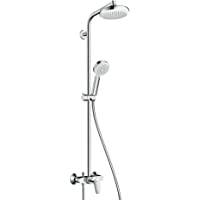Hansgrohe 27266400 Crometta 160 columna de ducha- 4 tipos de chorro- blanco-cromo